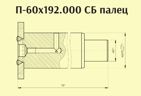Палец П-60х192 (13.0310.200-02) Палец П-60х192 (13.0310.200-02)