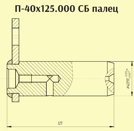 Палец П-40х125 (13.0110.100) Палец П-40х125 (13.0110.100)