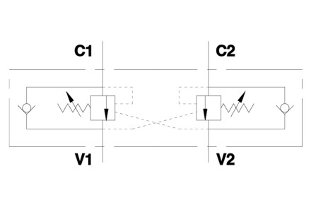 Клапан подпорный тормозной VBCD 3/8" DE/A (V0422)