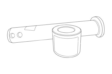 Палец тяга-ковш TEREX 3520042м6 / 3520042м5